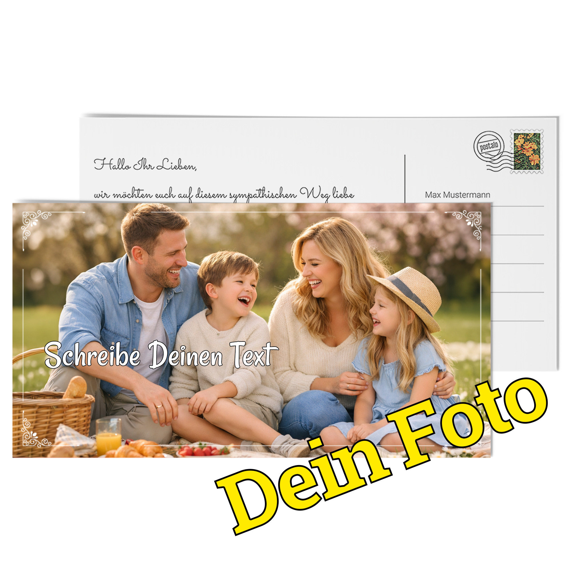 Postkarte Maxi online gestalten extra groß für Fotos und Texte
