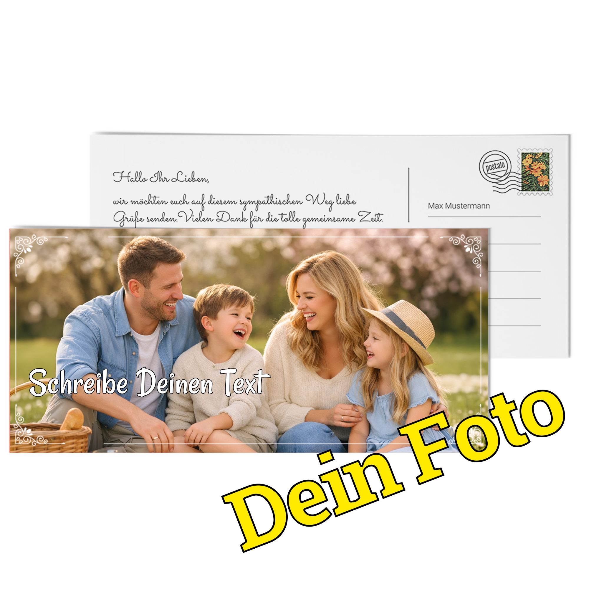 Postkarte Panorama online gestalten extra breites Format